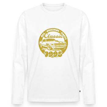 30e anniversaire - Classic Musclecar 08/1995 - T-shirt manches longues Premium bio Homme - blanc - Devant - Nico (187cm)