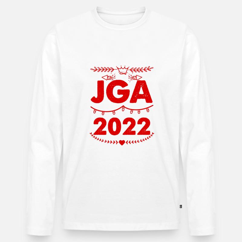 Jga 2022 Junggesellenabschied - Männer Premium Bio Langarmshirt - Weiß