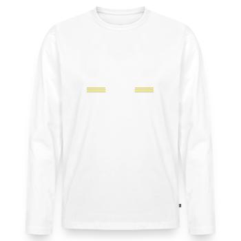 Wohnungseigentümer 2025 Wohnung Eigentümer - Männer Premium Bio Langarmshirt - Weiß - Vorne - Nico (187cm)