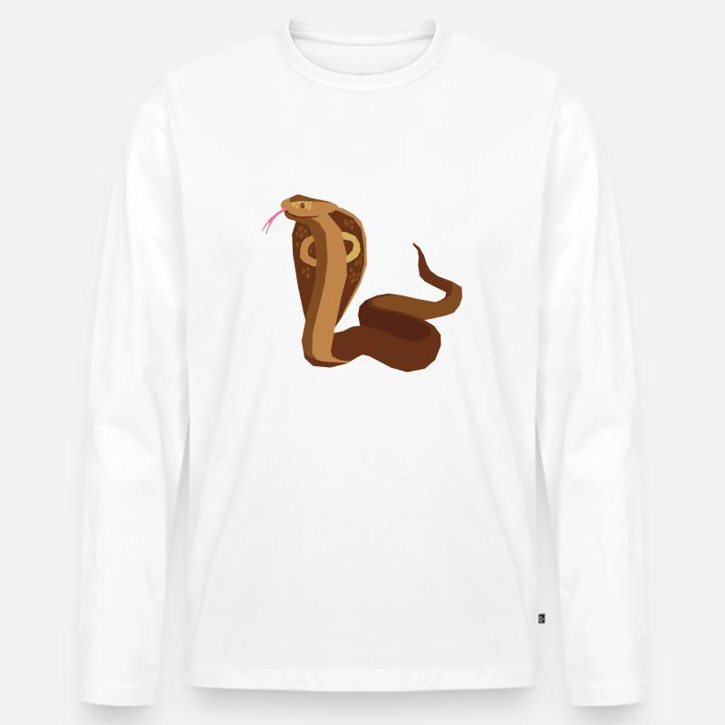 Wildtiere - Männer Premium Bio Langarmshirt - Weiß