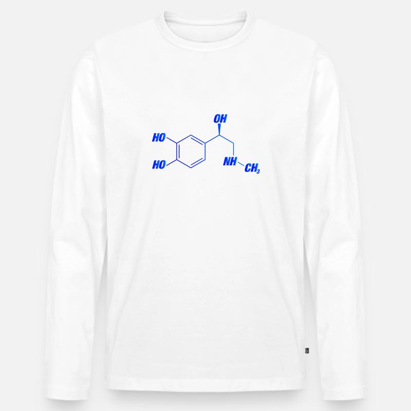 Adrenalin - Männer Premium Bio Langarmshirt - Weiß