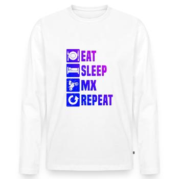 Motocross Dirt Bike Dirt Bike Dirt Biker Men - Men's Premium Organic Long Sleeve Shirt - white - Front - Nico (187cm)