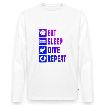 Scuba Diver Femme Scuba Diver Diver - T-shirt manches longues Premium bio Homme - blanc - Devant - Nico (187cm)
