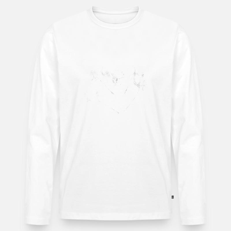 Pusteblume - Männer Premium Bio Langarmshirt - Weiß