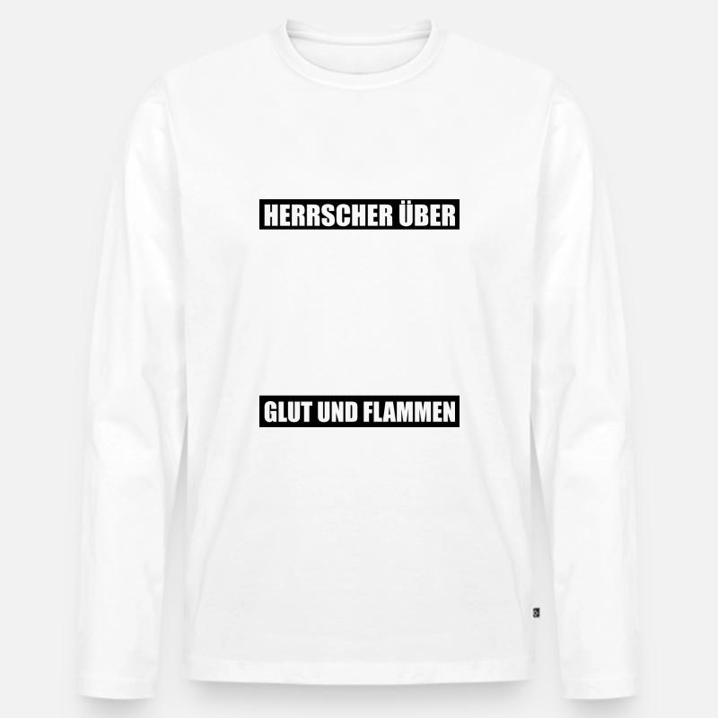 BBQ - Männer Premium Bio Langarmshirt - Weiß