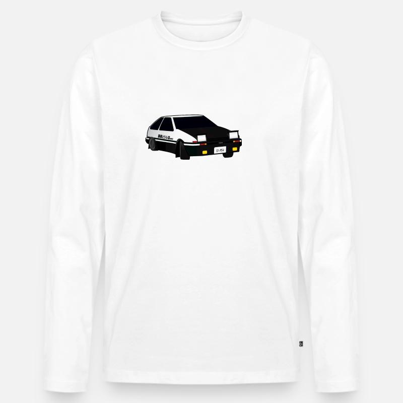 Initial D Driften Akina - Männer Premium Bio Langarmshirt - Weiß