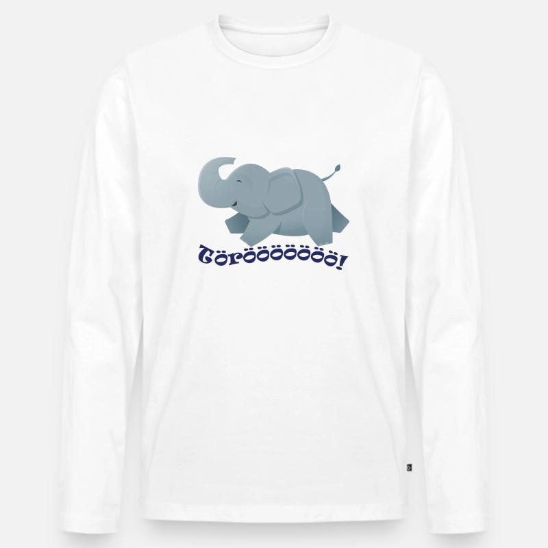Wildtiere - Männer Premium Bio Langarmshirt - Weiß