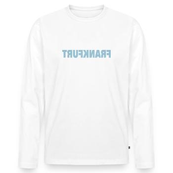 FRANCFORT - T-shirt manches longues Premium bio Homme - blanc - Devant - Nico (187cm)