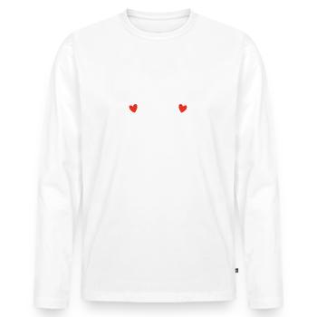 Flitterwochen Modus Hochzeitsreise Reise Hochzeit - Männer Premium Bio Langarmshirt - Weiß - Vorne - Nico (187cm)