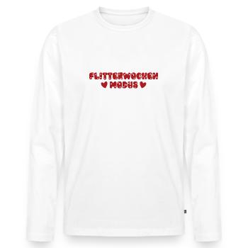 Reise Hochzeit Ab In Die Flitterwochen Verheiratet - Männer Premium Bio Langarmshirt - Weiß - Vorne - Nico (187cm)