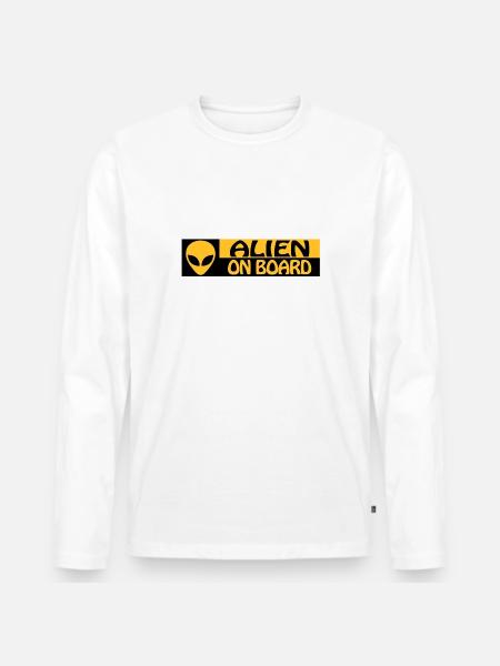 CONSEIL SUR ALIEN - T-shirt manches longues Premium bio Homme - blanc
