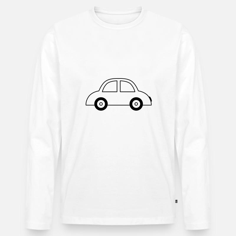Auto - Männer Premium Bio Langarmshirt - Weiß