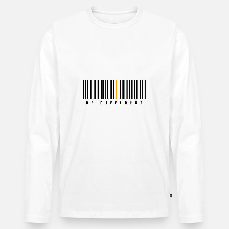 Sei anders - Männer Premium Bio Langarmshirt - Weiß