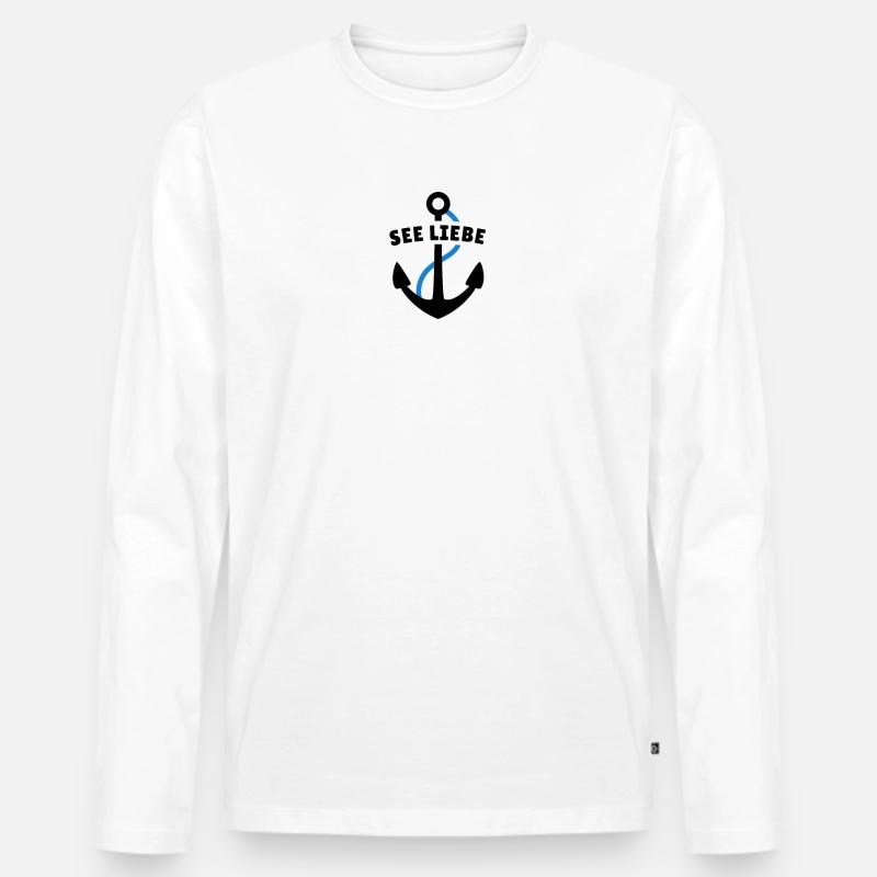 Seeliebe! - Männer Premium Bio Langarmshirt - Weiß