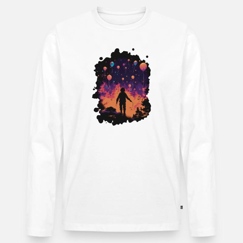 Let It Go - Männer Premium Bio Langarmshirt - Weiß
