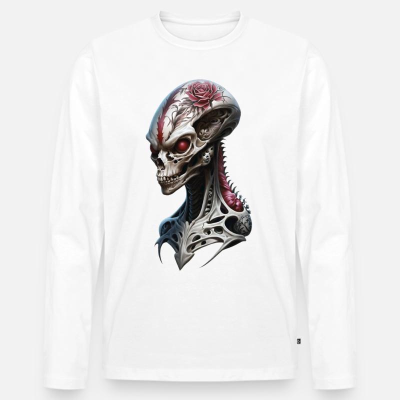 Tattoo Queen 2.0 - Männer Premium Bio Langarmshirt - Weiß