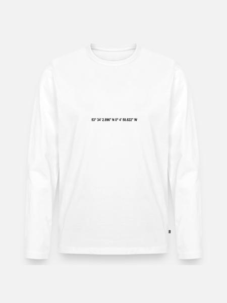 Grimsby coordinates - Men's Premium Organic Long Sleeve Shirt - white
