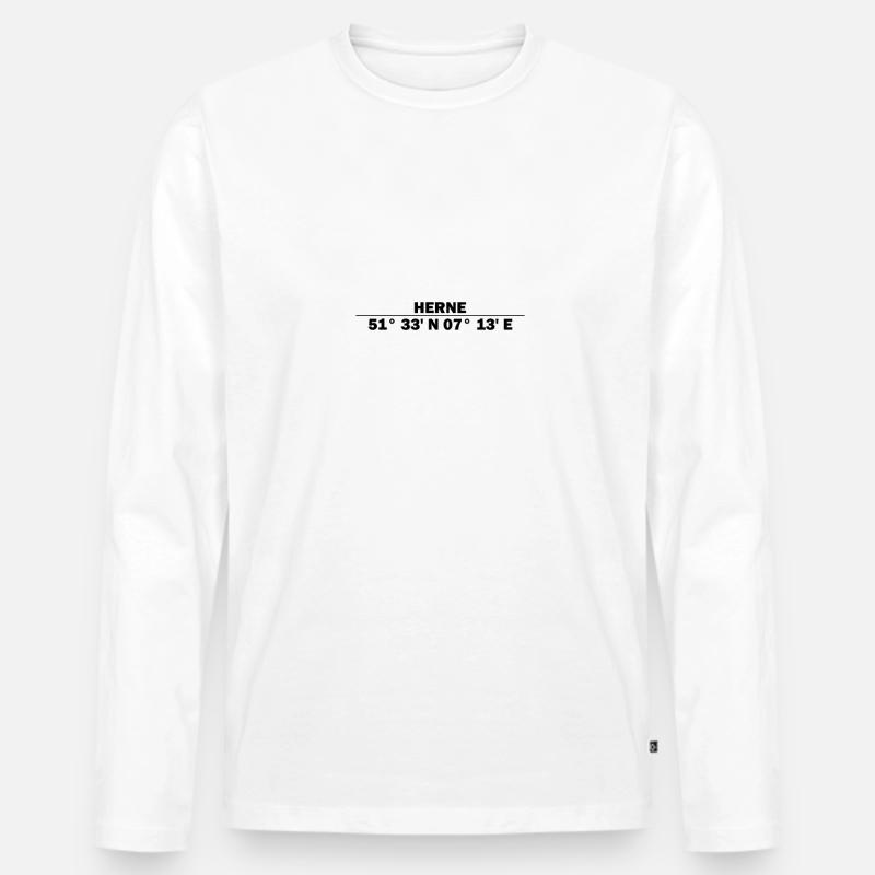 Herne coordinates - Men's Premium Organic Long Sleeve Shirt - white