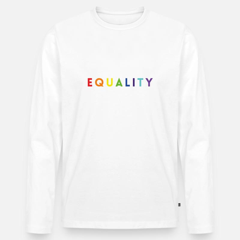 Equality lgbt Geschenk - Männer Premium Bio Langarmshirt - Weiß