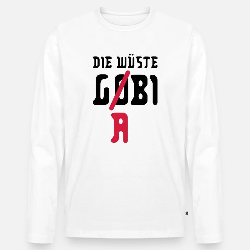 die wüste g(o)(a)bi - Männer Premium Bio Langarmshirt - Weiß