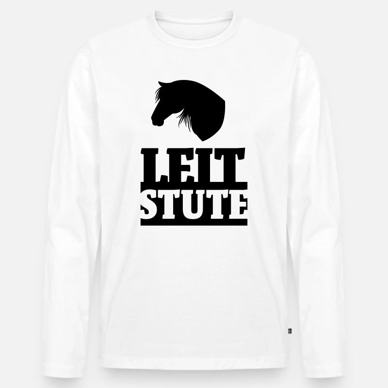 Leitstute - Männer Premium Bio Langarmshirt - Weiß