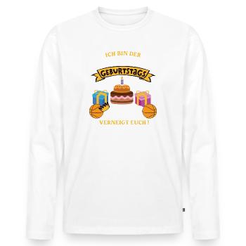 Basketball König Geburtstag Spieler Trainer Bball - Männer Premium Bio Langarmshirt - Weiß - Vorne - Nico (187cm)
