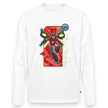 Transformers Earth Spark Character Terran Twitch - Men's Premium Organic Long Sleeve Shirt - white - Front - Nico (187cm)