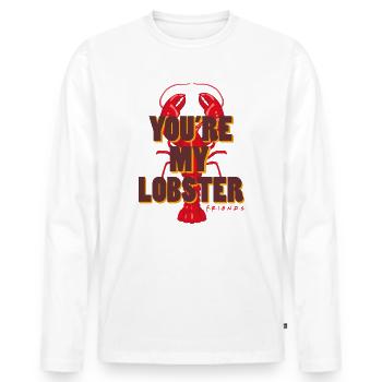 Friends You're My Lobster Hummer Spruch - Männer Premium Bio Langarmshirt - Weiß - Vorne - Nico (187cm)
