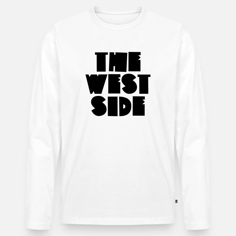 The West Side - Männer Premium Bio Langarmshirt - Weiß