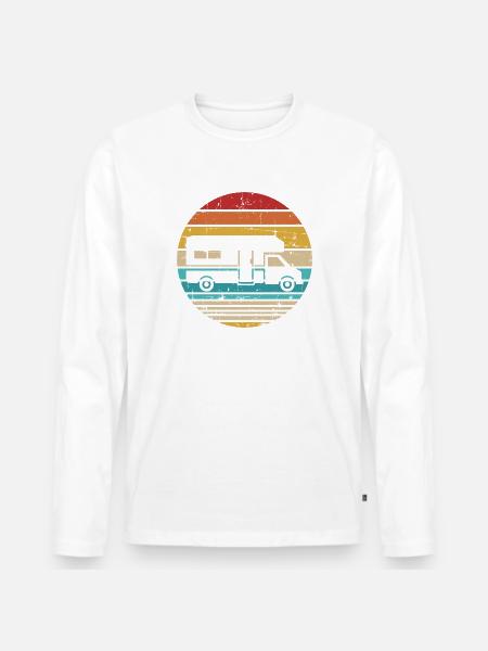 Wohnmobil - Männer Premium Bio Langarmshirt - Weiß
