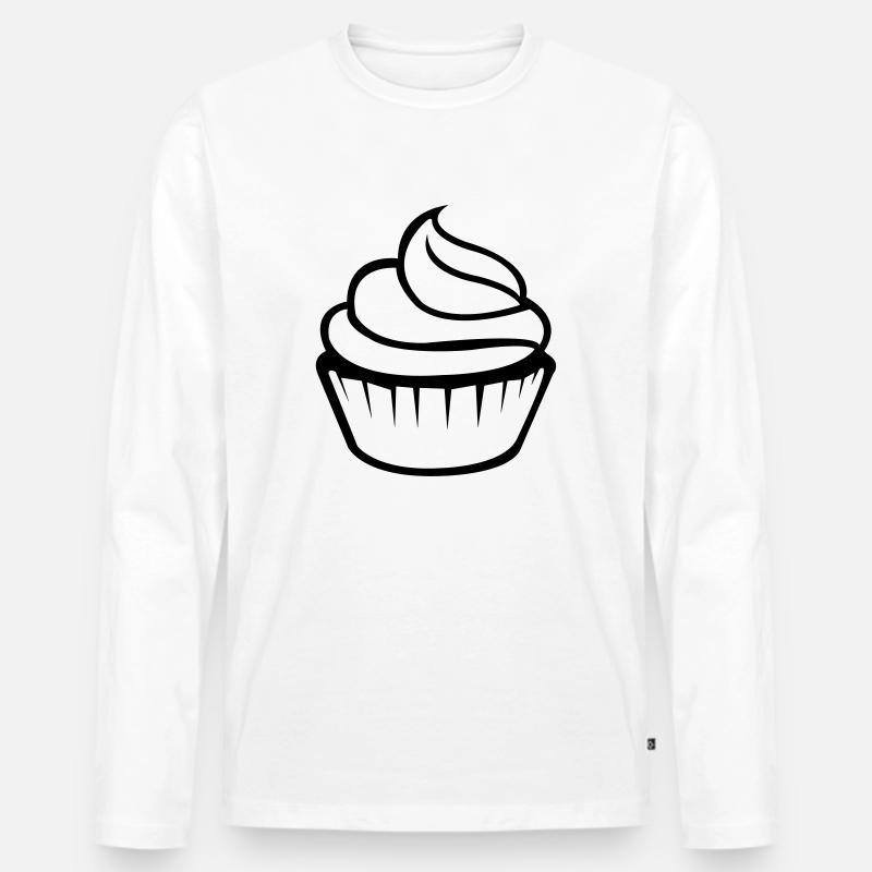 cupcake - Men's Premium Organic Long Sleeve Shirt - white