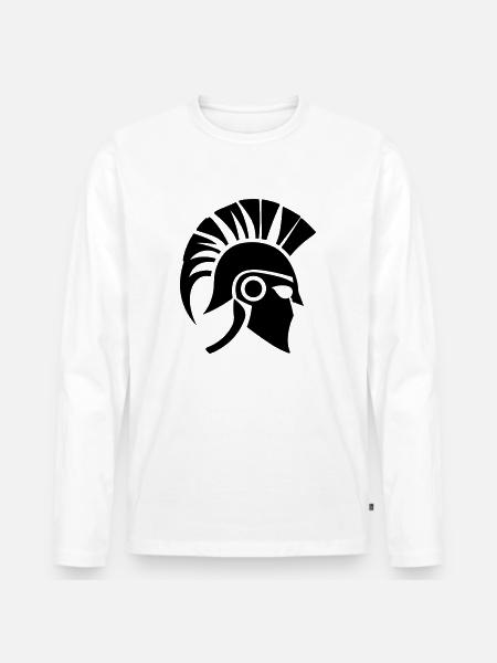 Sparta Spartan Warrior - Men's Premium Organic Long Sleeve Shirt - white