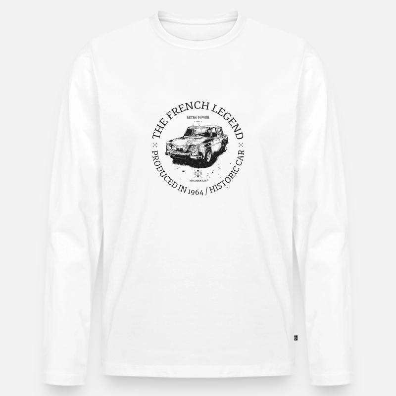 R8 Gordini - Männer Premium Bio Langarmshirt - Weiß