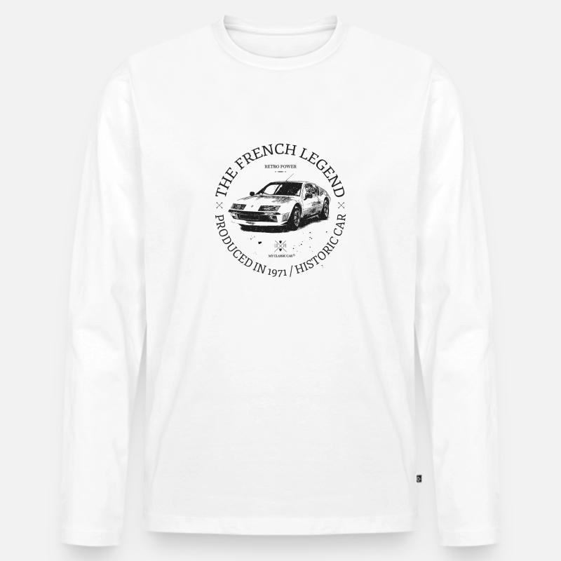 Alpine A310 v6 - Männer Premium Bio Langarmshirt - Weiß