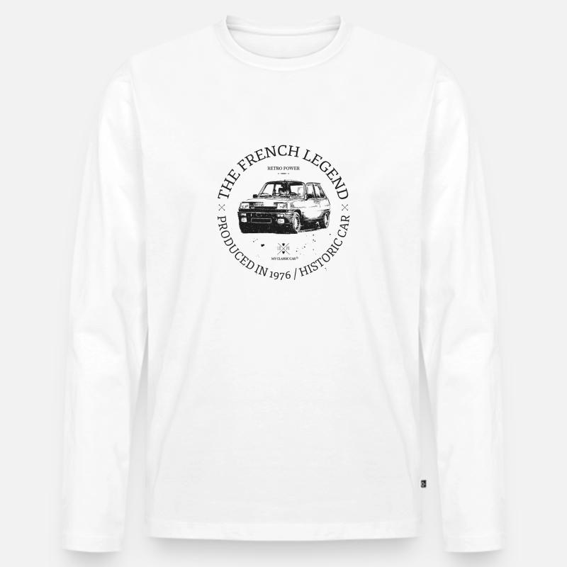 R5 Turbo - Männer Premium Bio Langarmshirt - Weiß