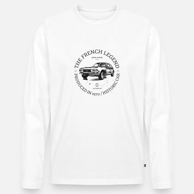 504 Coupé - Männer Premium Bio Langarmshirt - Weiß