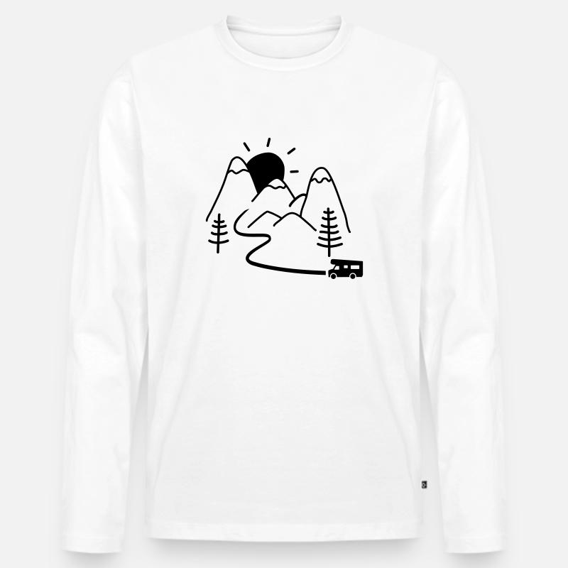 Wohnmobil - Männer Premium Bio Langarmshirt - Weiß