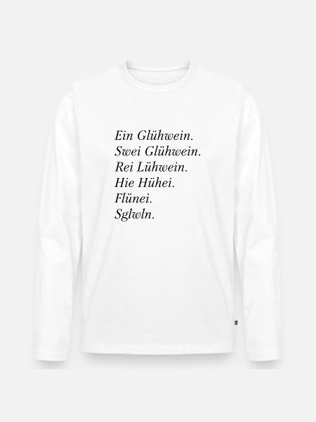 Glühwein Abend - Männer Premium Bio Langarmshirt - Weiß