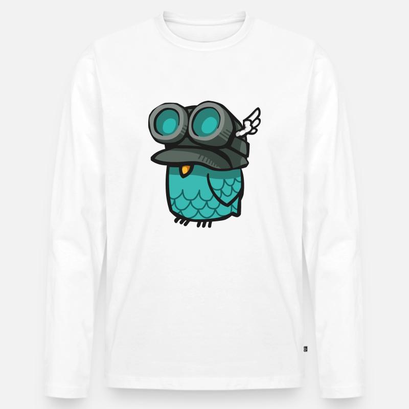 scowly - Männer Premium Bio Langarmshirt - Weiß