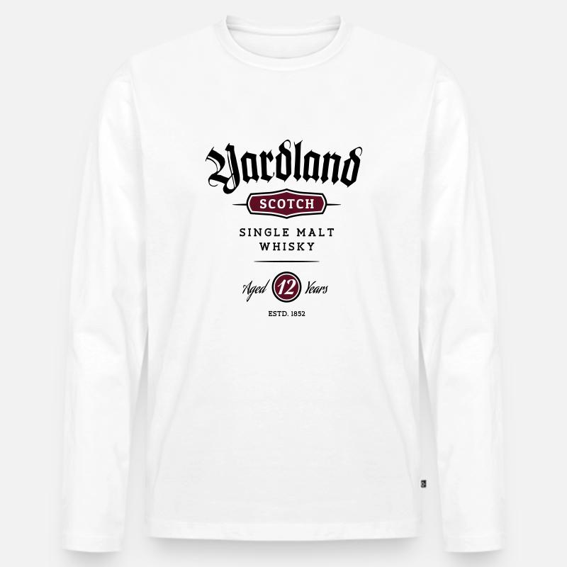 Yardland Scoth - Männer Premium Bio Langarmshirt - Weiß