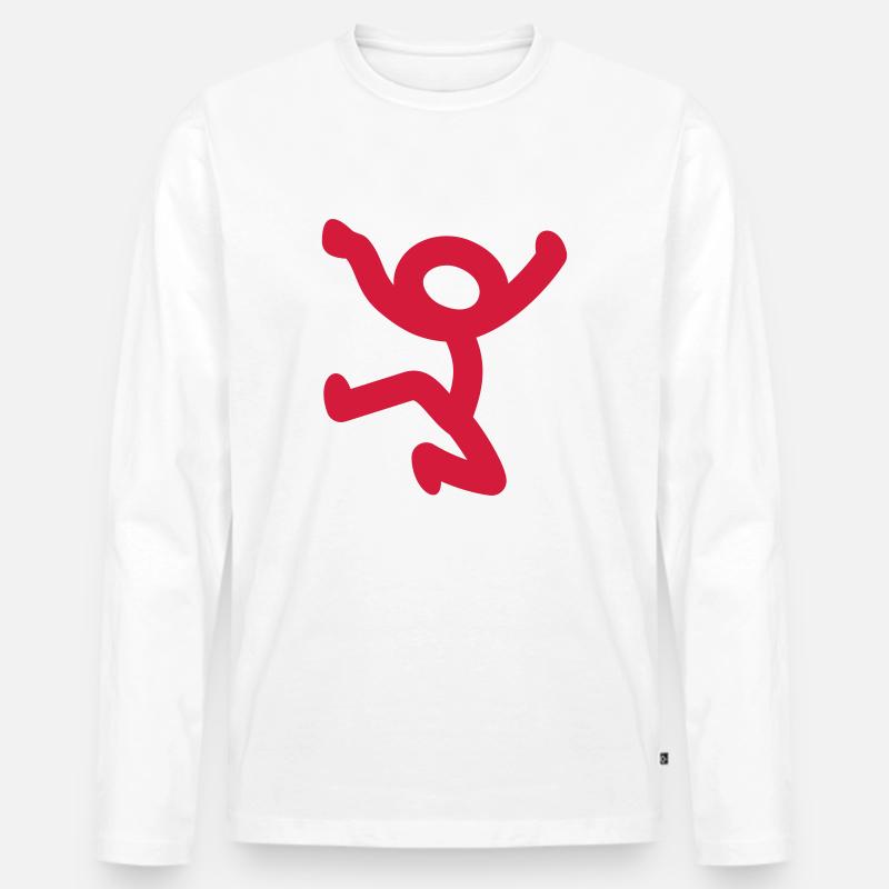 Comic - Männer Premium Bio Langarmshirt - Weiß