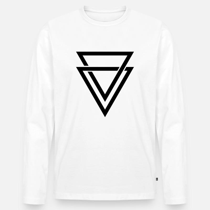 double triangle - Männer Premium Bio Langarmshirt - Weiß