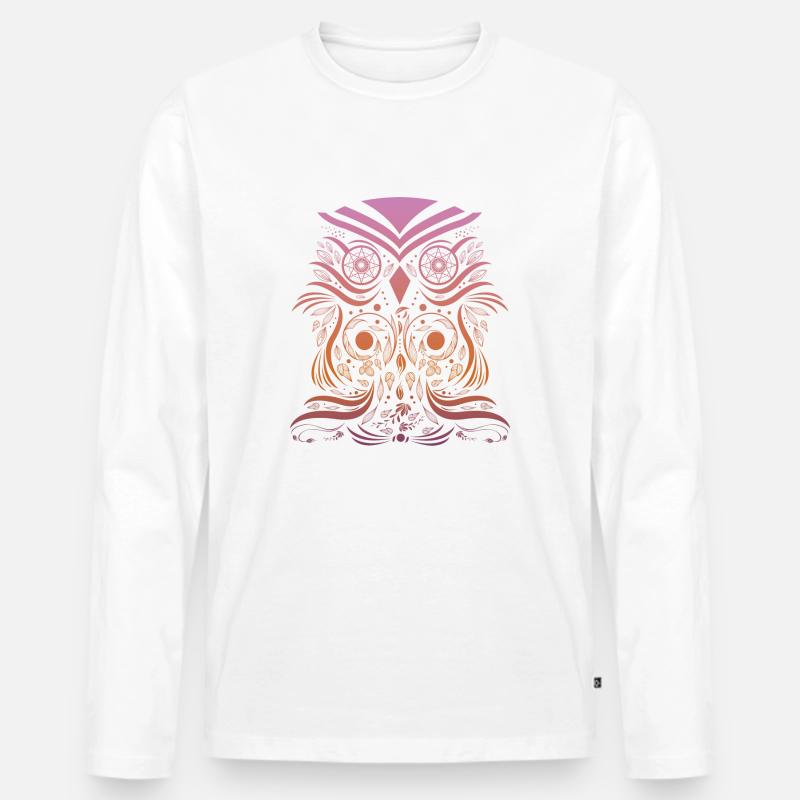 Stylish Skull - Männer Premium Bio Langarmshirt - Weiß