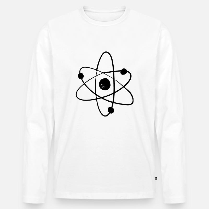 atom-logo - Männer Premium Bio Langarmshirt - Weiß