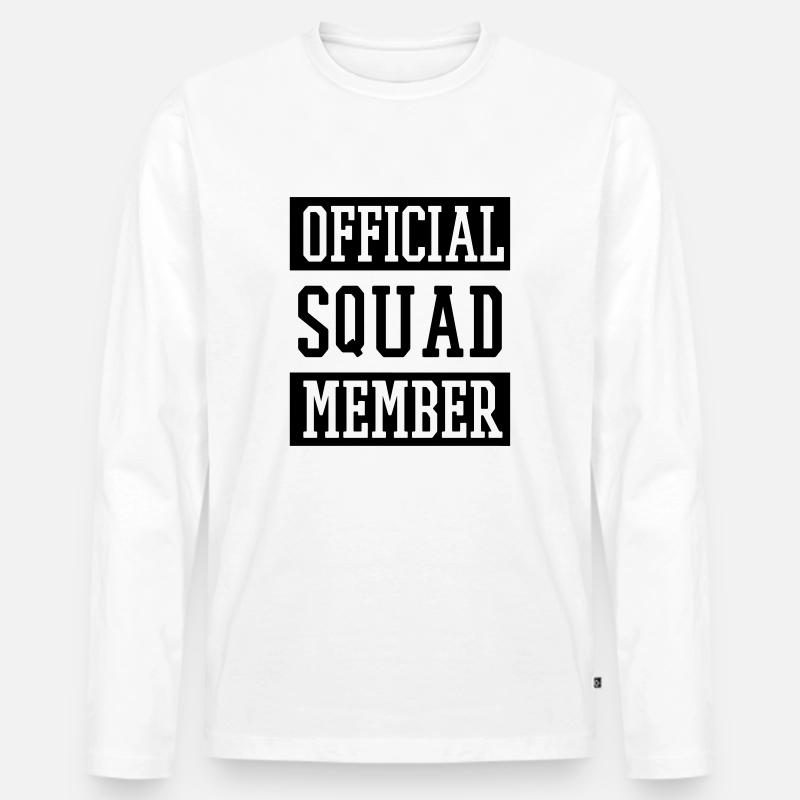 Squad Member - Männer Premium Bio Langarmshirt - Weiß
