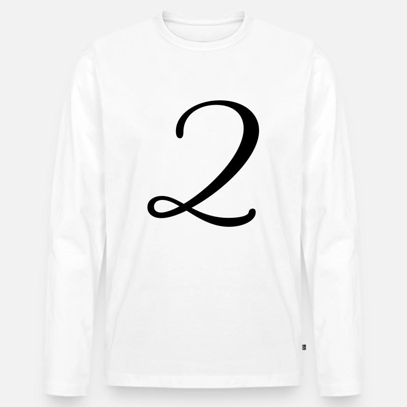 2 - Männer Premium Bio Langarmshirt - Weiß