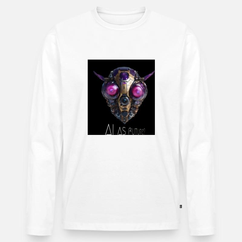 AI as future 02 - Männer Premium Bio Langarmshirt - Weiß