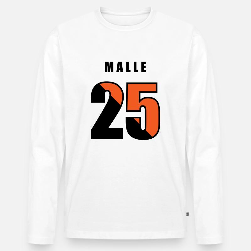Malle 2025 - Männer Premium Bio Langarmshirt - Weiß