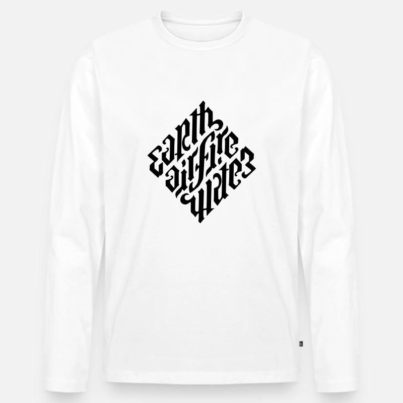 illuminati diamond - Männer Premium Bio Langarmshirt - Weiß