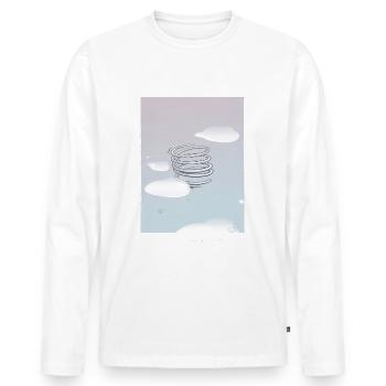 Spring is in the air 02 - Men's Premium Organic Long Sleeve Shirt - white - Front - Nico (187cm)